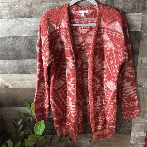 Rust Patterned Women's Sweater - Picture 1 of 7